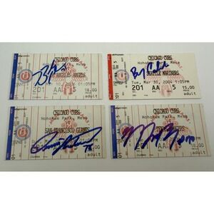 Lot 4 Signed Chicago Cubs Spring Training Ticket Stubs Coats Anderson Cosme Ryu